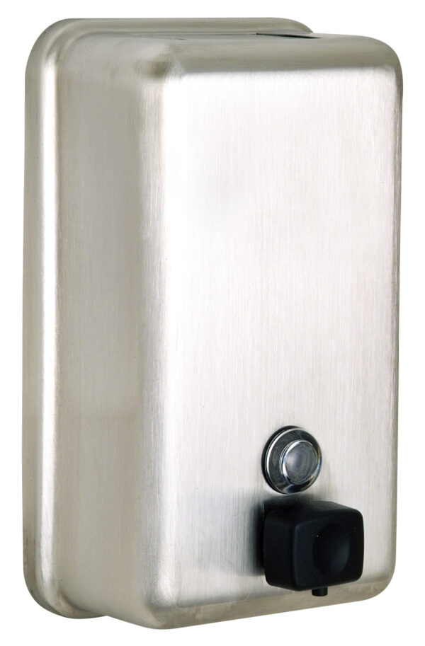 ML605BS VERTICAL LIQUID SOAP DISPENSER WITH BLACK SOAP VALVE