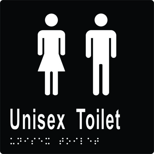 Unisex Toilet in Designer Black